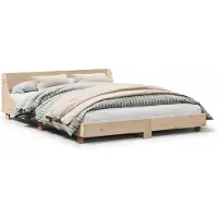 vidaXL Bedframe zonder matras massief grenenhout 140x190 cm