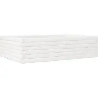 vidaXL Plantenbak 90x60x23 cm massief grenenhout wit