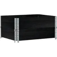 vidaXL Palettenframe, 2 stuks, zwart, 80x60 cm, massief grenenhout
