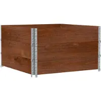 vidaXL Plantenbak 100x100 cm massief grenenhout bruin
