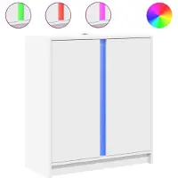 vidaXL Dressoir met LED 77x34x85 cm bewerkt hout wit
