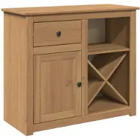 vidaXL Dressoir met laden, model PANAMA, 93x40x80 cm, massief grenenhout