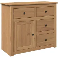 vidaXL Dressoir met lades PANAMA 93x40x80 cm massief grenenhout