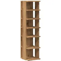 vidaXL Schoenenkast 28x27x102 cm bewerkt hout artisanaal eikenkleurig