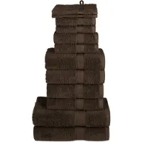 vidaXL 12-delige Handdoekenset SOLUND 600 g/m² bruin