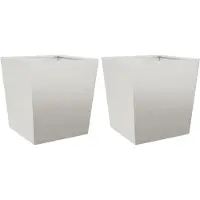 vidaXL Plantenbakken 2 st 50x50x50 cm roestvrij staal