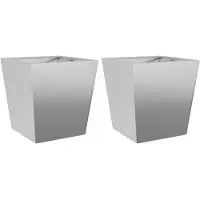 vidaXL Plantenbakken 2 st 40x40x40 cm gegalvaniseerd staal