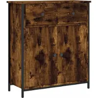 vidaXL Dressoir 70x30x80 cm bewerkt hout gerookt eikenkleurig