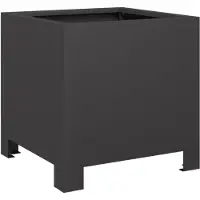 vidaXL Plantenbak 30x30x30 cm staal zwart