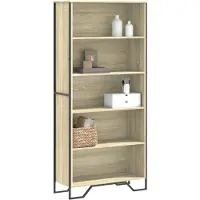 vidaXL Boekenkast 80x31x169 cm bewerkt hout sonoma eikenkleurig