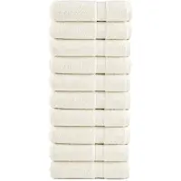 vidaXL Handdoeken SOLUND 10 st 600 g/m² 50x100 cm crèmekleurig