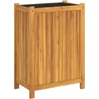 vidaXL Plantenbak met voering 54x31x75 cm massief acaciahout