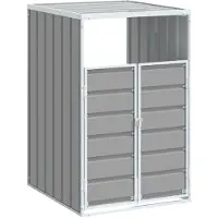 vidaXL Vuilnisbakbox voor 1 ton, grijs, 72x81x115 cm, staal