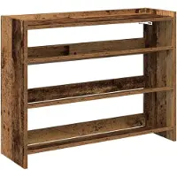 vidaXL Schoenenrek 80x25x62 cm bewerkt hout oud houtkleurig