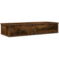 vidaXL Wandschap met lades 100x37,5x19 cm bewerkt hout gerookt eiken