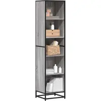 vidaXL Boekenkast 40x35x170,5 cm bewerkt hout grijs sonoma eikenkleur