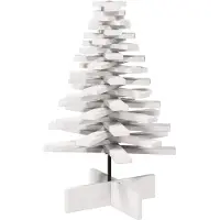 vidaXL Kerstdecoratie kerstboom 80 cm massief grenenhout wit