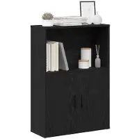 vidaXL Boekenkast 60x24x85 cm bewerkt hout zwart eikenkleurig