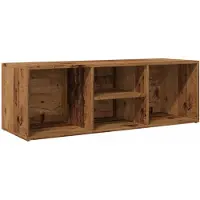 vidaXL Schoenenopbergbank 102x35x35 cm bewerkt hout oud houtkleurig