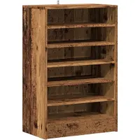 vidaXL Schoenenkast 60x35x92 cm bewerkt hout oud houtkleurig