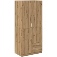 vidaXL Garderobekast Artisan-eikenhout, 80x52x180 cm, houtvezel