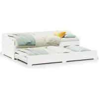 vidaXL Slaapbank met onderschuifbed zonder matras IRUN 90x200 cm wit