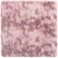 vidaXL Hoogpolig vloerkleed NAVARRA 160x160 cm polyester stoffig roze