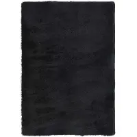 vidaXL Hoogpolig vloerkleed NAVARRA 200x290 cm polyester zwart