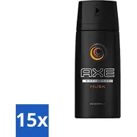 Axe 15 x - Deodorant Bodyspray - Musk - 150 ml - Musk Bodyspray - Deodorant Voor Mannen - Frisheid - Geur - Huidbescherming