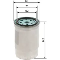 Bosch Brandstoffilter N4511 Bosch voor o.a. HYUNDAI, KIA