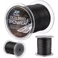 MIRACLE FISH Octa Braid X4 Vislijn 0.22mm 600m Zwart - Sterk & Duurzaam