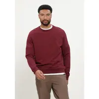 Lyle & Scott Heren Truien & Vesten Superfine Crew Neck Sweatshirt - Bordeaux - Maat XS