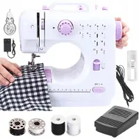 Bedee Mini Naaimachine - Elektrische Naaimachine - Draagbare Naaimachine - 12 Steektypen - Dubbele Draad - LED Verlichting & Voetpedaal - Sewing Machine - Voor Beginners & Thuisgebruik - Incl. Accessoires