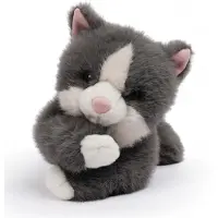 ONE LOVE Knuffel - Kat Scout - 40Cm - Grijs En Wit - 0 Jaar