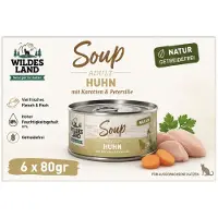 Wildes Land Soup Kip met Wortel & Peterselie kattenvoer - 6 x 80 g