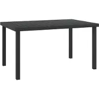 vidaXL Tuintafel 140x90x74 cm aluminium en HKC zwart