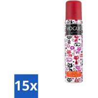 Vogue - Deodorant - Girl - Parfum Cats – 100 ml - Bulkverpakking - 15 stuks
