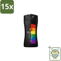Axe 15 x – Bodywash – Unite Love Is Love – 250 ml - Grootverpakking - Douchegel - Africa - Frisheid - Schuim - Reiniging