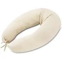 Totsy Baby Steunkussen 190 cm positioneringskussen volwassenen – lang relaxkussen om te lezen en aan te leunen op bank en bed afneembare hoes met rits comfort Lichtbeige Oeko-Tex