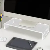 STILVORA Monitorstandaard Van Transparant Acrylglas Met Keyboardopslag - Ergonomische Verhoger Voor Bureau En Thuiswerkplek - 53x19x9 Cm