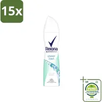 Rexona 15 x - Shower Fresh - Deodorant Spray - Anti-transpirant - 150 ml - Grootverpakking - Shower Fresh - Deodorant Spray - Anti-transpirant - 48 Uur Bescherming - MotionSense