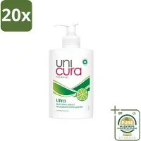 Unicura 20 x Vloeibare Handzeep Ultra 250 ml - Grootverpakking - Handzeep - Antibacteriële Handzeep - Handverzorging - Hygiëne - Natuurlijke Handzeep