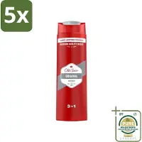 Old Spice 5 x - Original - Douchegel 3-in-1 - Reinigt, Verfrist & Verzorgt - 400 ml - Grootverpakking - Douchegel - 3-in-1 - Reinigen - Verfrissen - Verzorgen