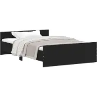 vidaXL Bedframe met hoofd- en voeteneinde Zwart 120x200 cm