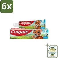 Colgate - Bubble Fruit - Kindertandpasta - Voor 2 tot 5 jaar oud - 50ml - Voordeelverpakking - 6 stuks - Melktanden beschermen - Tandpasta voor jonge kinderen