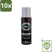 BRUT 10 x - Deodorant - Spray - Musk - Klassieke mannengeur - 200ml - Grootverpakking - Musk - Deodorant Spray - Mannelijke Geur - Muskus - Houtachtige Geur