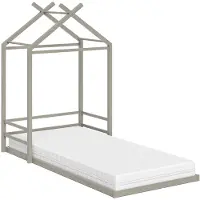 VitaliSpa vloerbed Roofy, Grijs, 90x200 met matras