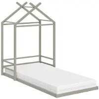 VitaliSpa vloerbed Roofy, Grijs, 90x200 met matras
