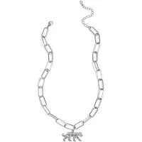 Yehwang Zaya - Luipaard Ketting - Stainless Steel - - Zilver