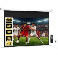 HOMCOM Projection Screen-Kunststoff, Metall-293L x 8B x 193H cm-Weiß